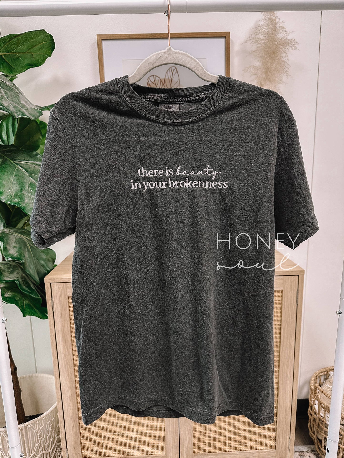 Embroidered There Is Beauty In The Brokenness Tee