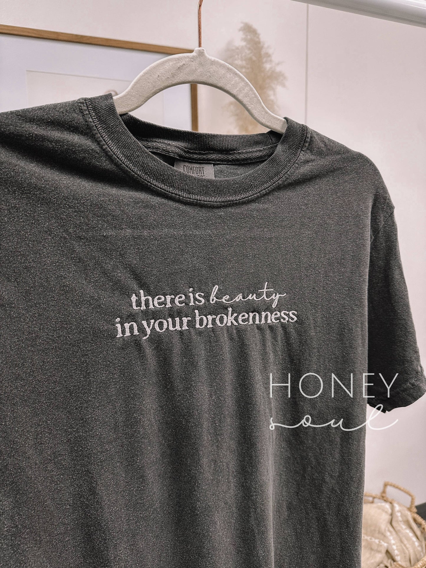 Embroidered There Is Beauty In The Brokenness Tee